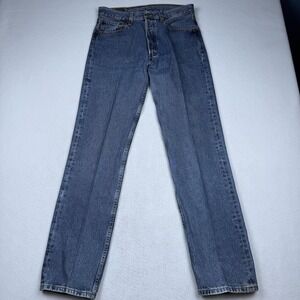 Vintage Levis 501 Jeans Mens 32x34 Blue Straight Leg Button Fly Y2K 2000s Denim